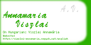 annamaria viszlai business card